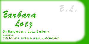 barbara lotz business card